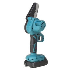 21V 4/6 Inch Cordless Electric Chain Saw One-Hand Saw Mini Portable Woodworking Wood Cutter