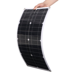 Semi-Flexible Solar Power Panel System kit Solar Panle Type-C USB Dual DC Port Solar Charge Controller