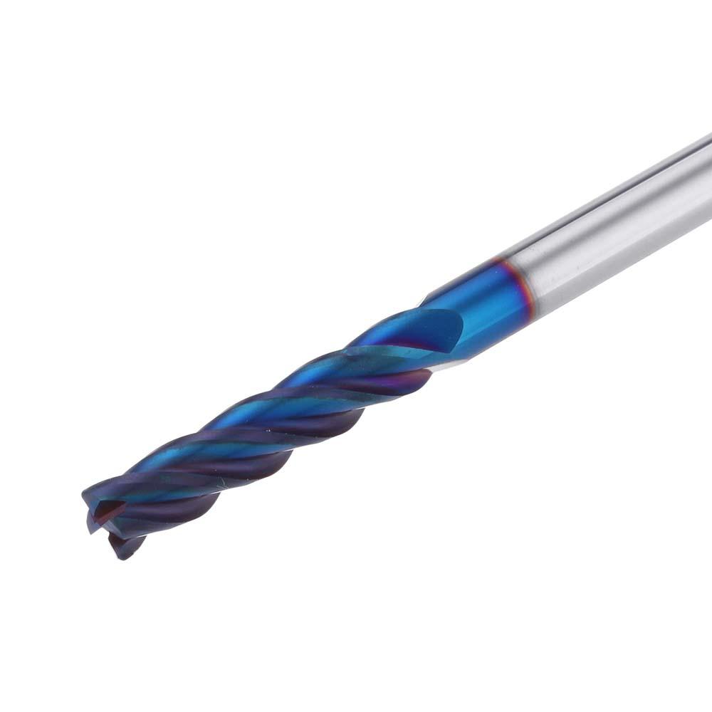4/6/8mm HRC60 Round Nose Milling Cutter 4 Flutes NACO Blue Coated End Mill
