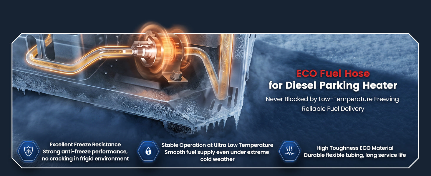 8KW 6L All-in-One Diesel Air Heater, App Control, Wireless Temperature Sensor & Auto Start/Stop for Car, Truck, RV & Camper