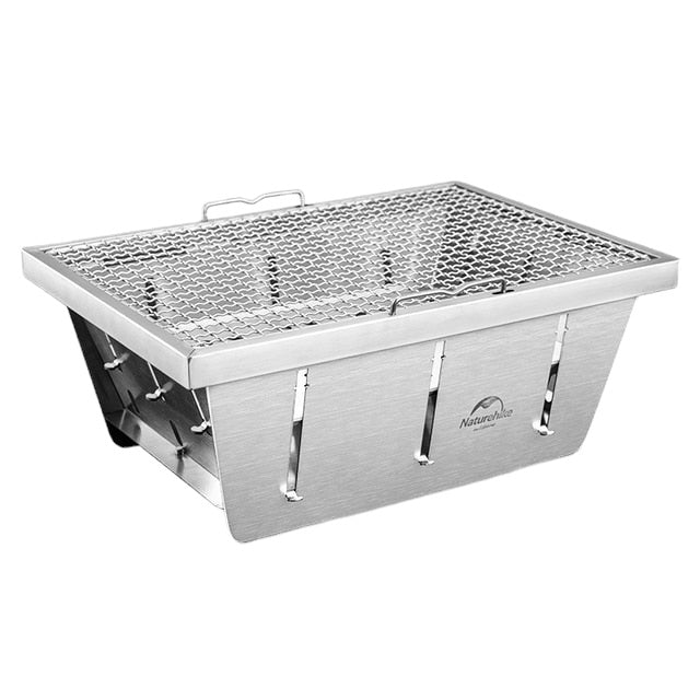 Camping Outdoor Picnic BBQ Grill Portable Folding Stainless Steel Stove Embedded Oven With Free Clip