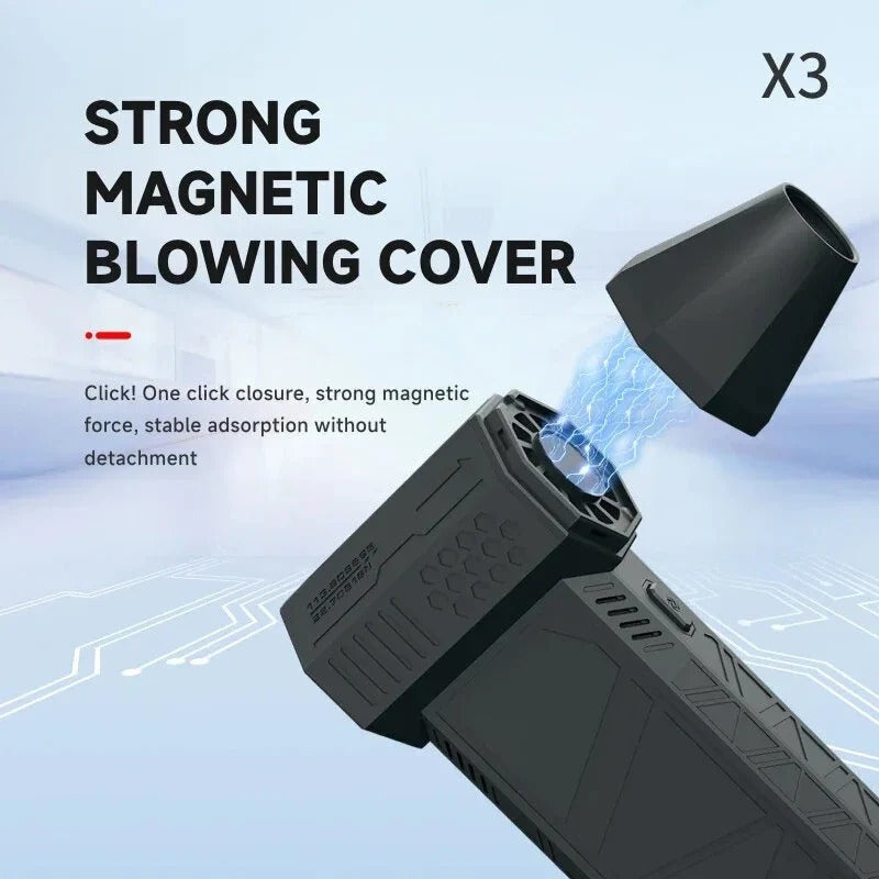 Turbine Power Fan Handheld Brushless Motor 130000rpm 3RD Generation Violent Blower Mini Turbo Fan Wind Speed 52m/s Industrial Duct Fan