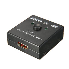 2.0 HDTV Switch Switcher Splitter Bi-Direction Hub HDCP 2x1 1x2 In Out 4K