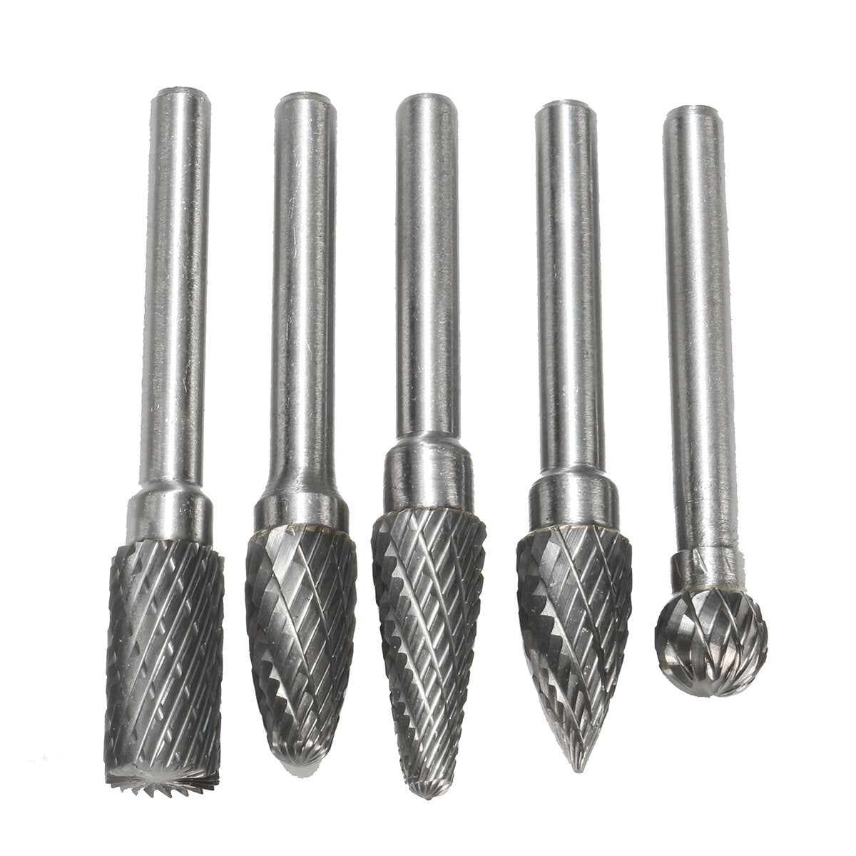 5pcs 6mm Shank Tungsten Carbide Burr Rotary Cutter file Set Engraving Tool