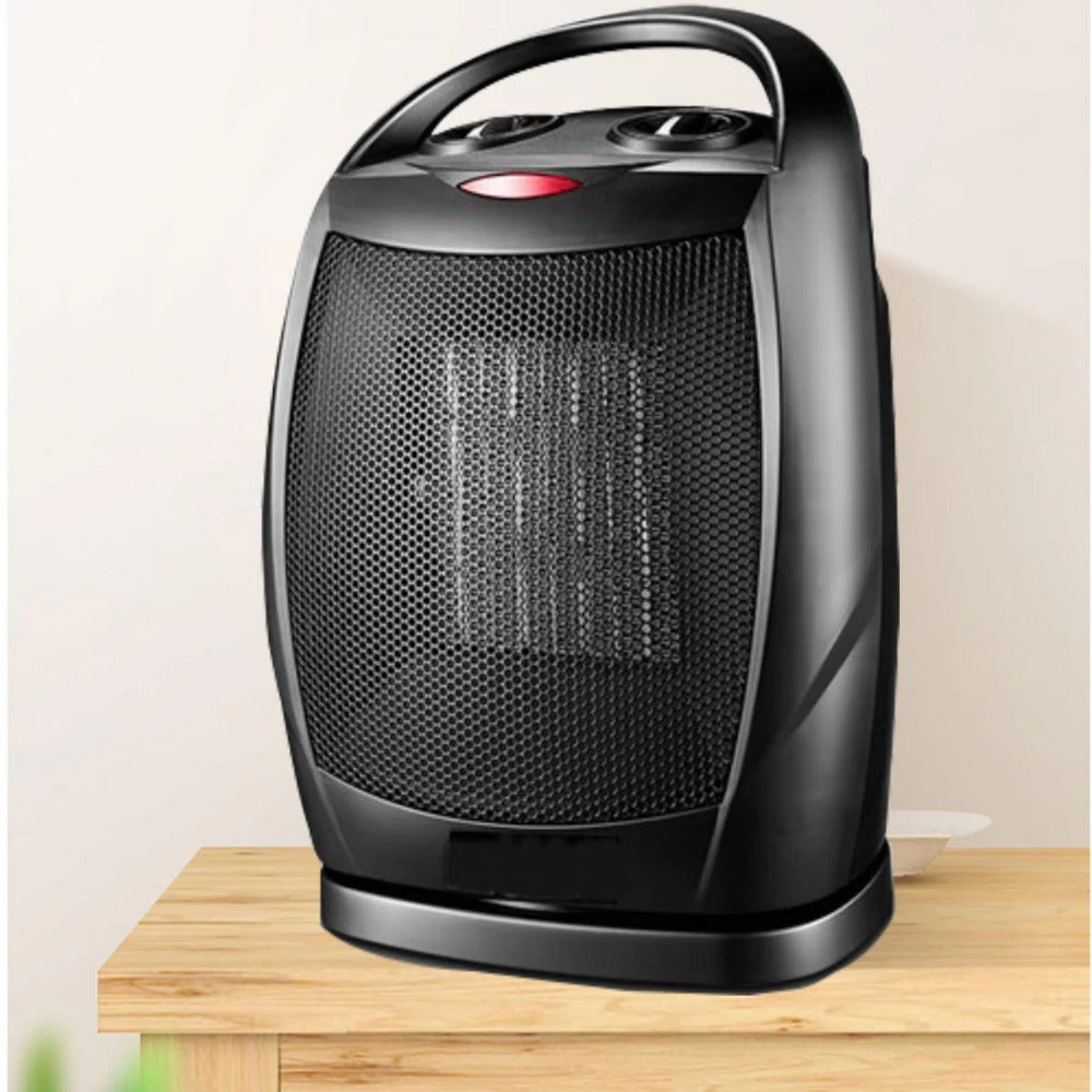 1500W Electric Warm Air Heater Fan with PTC Ceramic Thermostat - EU/US Plug