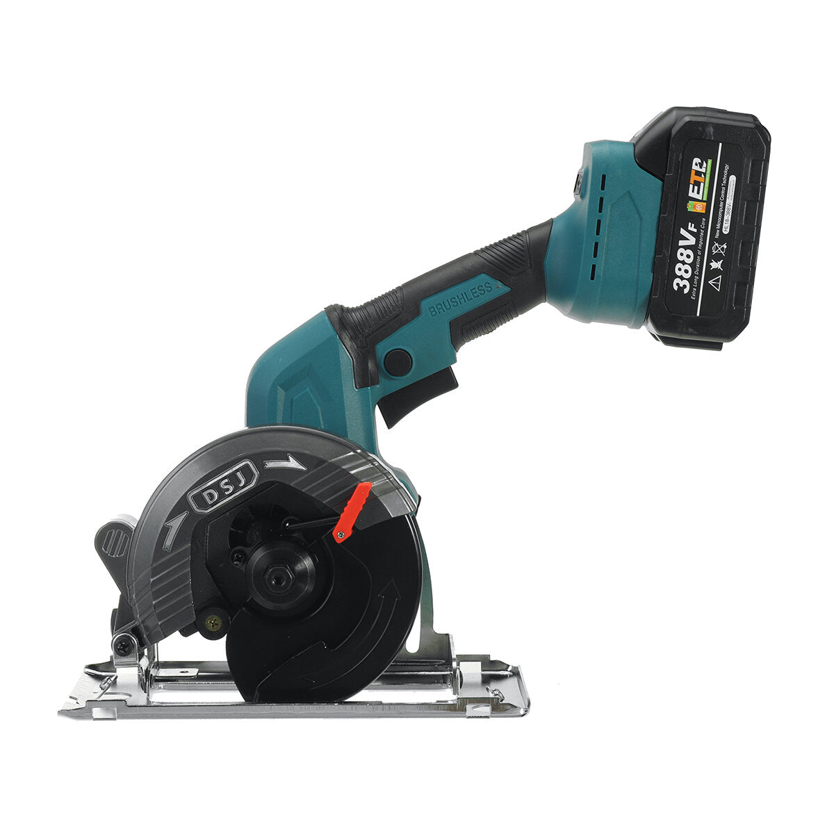 21V 3000W 5In Cordless Electric Circular Saw Curved Cutting Adjustable Cut Off Saw with 1/2 Batteries For Woodworking