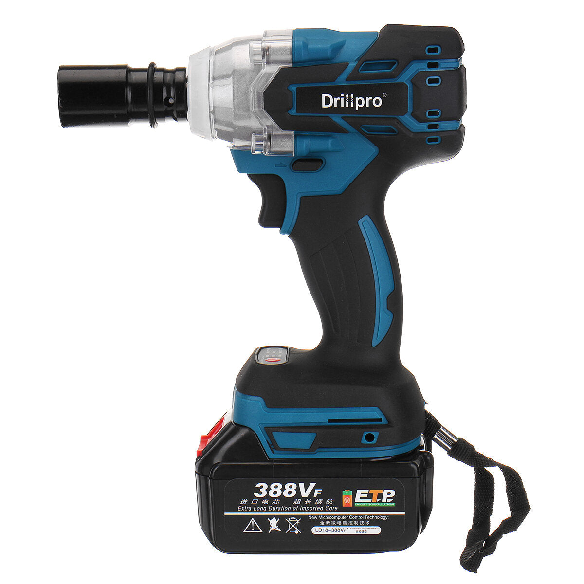 388VF 520N.m Brushless Electric Cordless Impact Wrench 1/2 inch Drill Driver Power Tool For Home For Makita 18V Battery