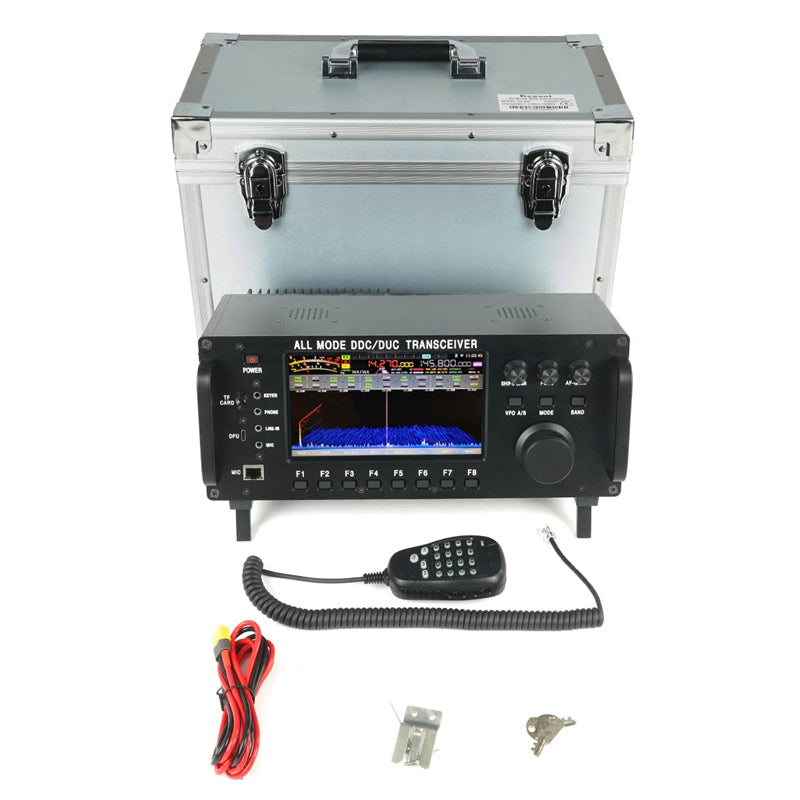 Shortwave Transceiver 100W Full Frequency Spectrum Display Built-in Antenna Tuner Wide Frequency Range 0-750MHz Multi-Mode Operation