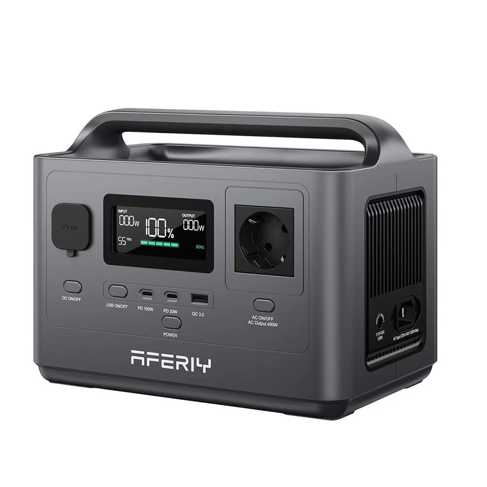 Portable Power Station 400W 256Wh LiFePO4 Battery, 300W AC & 120W Solar Charging for Reliable Backup for Camping,RV Outdoor Solar Generator