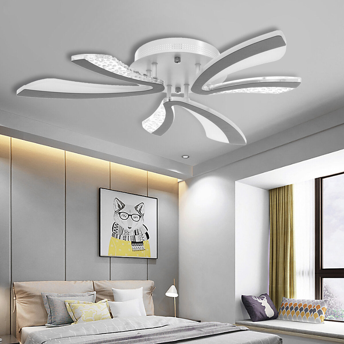 24/40W 85V-265V LED Ceiling Light Pendant Lamp Dimmable Remote Hallway Living Room Fixture Decor