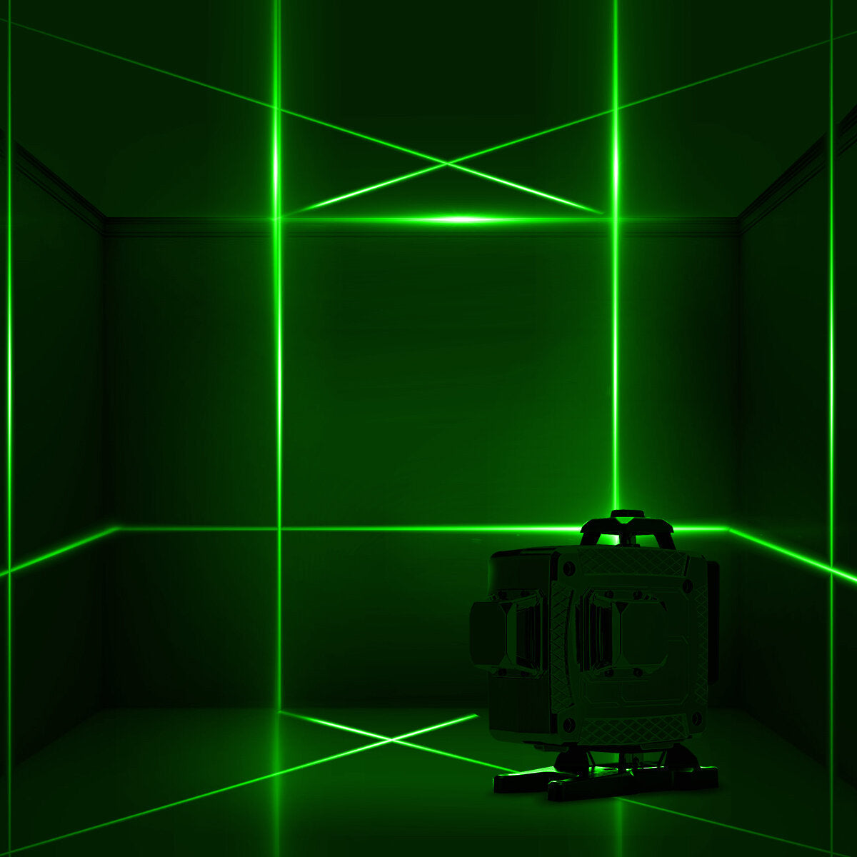 12/16 Lines 4D Green Light Laser Level Auto Self Leveling Cross 360 Rotary Measuring