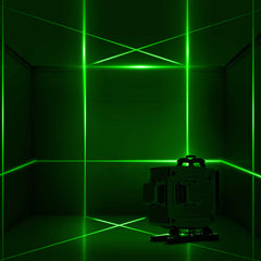 12/16 Lines 4D Green Light Laser Level Auto Self Leveling Cross 360 Rotary Measuring