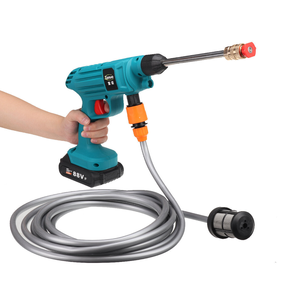 88VF Cordless High Pressure Washer Car Washing Spray Guns Water Cleaner