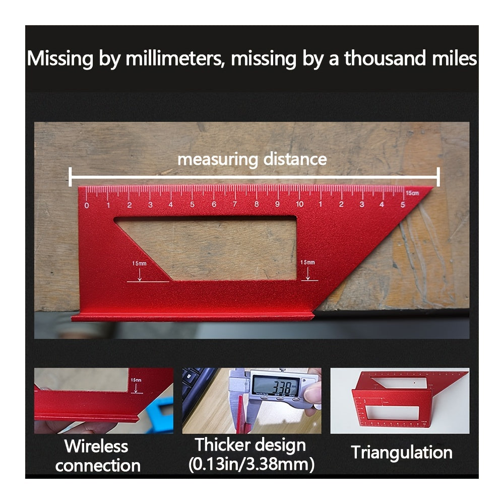 Woodworker Multi-purpose Square 45/90 Degree Layout Miter Gauge