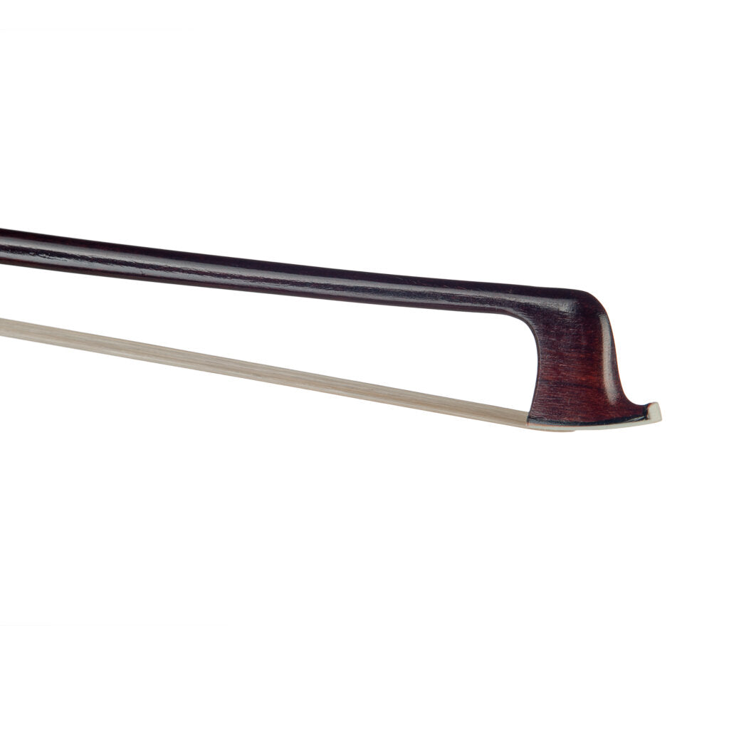 4/4 Violin Bow Brazilwood Bow Octagonal Stick Sheepskin Grip White Horsehair Ebony Frog