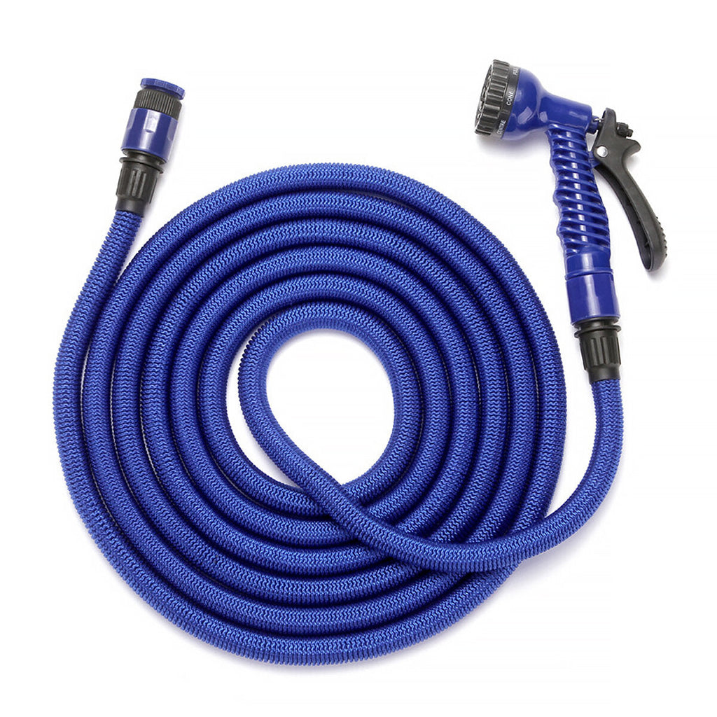 25-100ft Expandable Flexible Garden Water Hose Water Pipe Watering Sprayer Blue