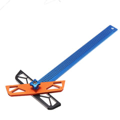 300/400mm Adjustable Angle Woodworking T Ruler Hole Positioning Crossed Marking Gauge Scriber Measuring Tool