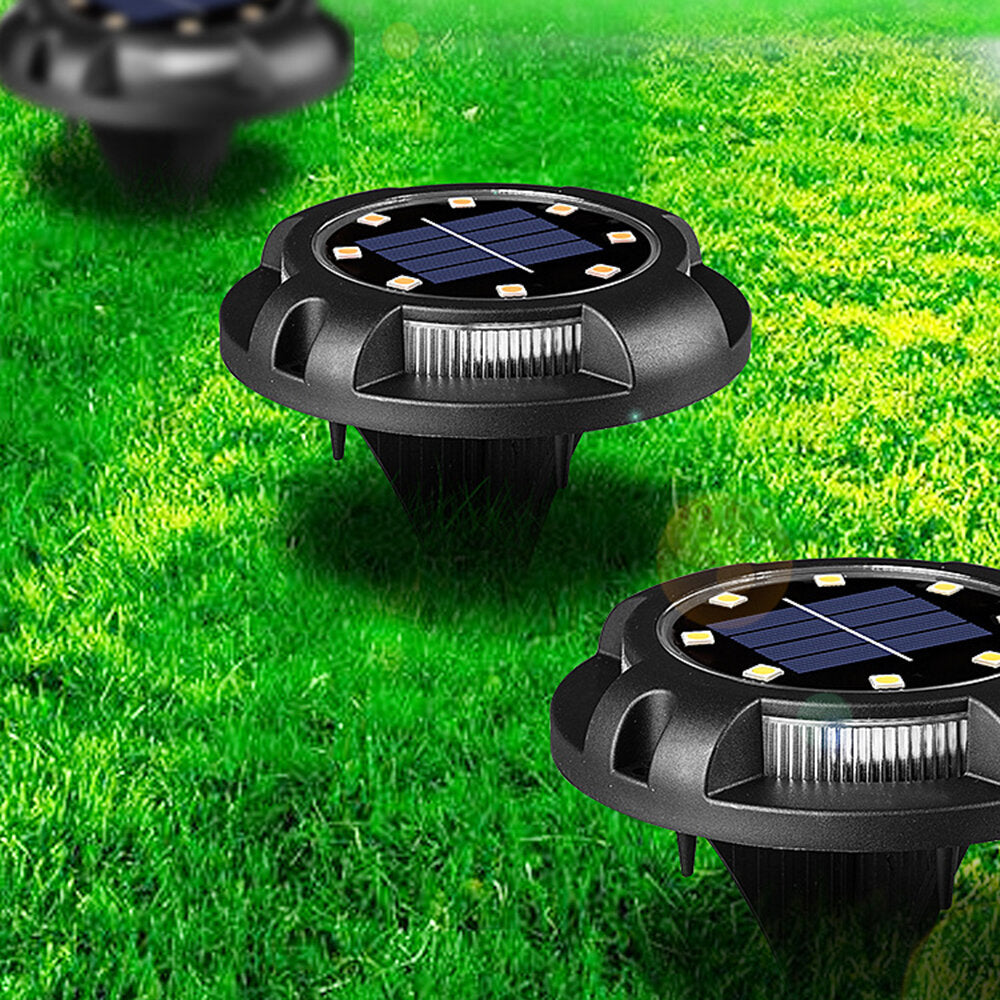 Outdoor Solar Powered Ground Light IP67 Waterproof Landscape Lighting for Pathway Garden Yard Walkway Pool
