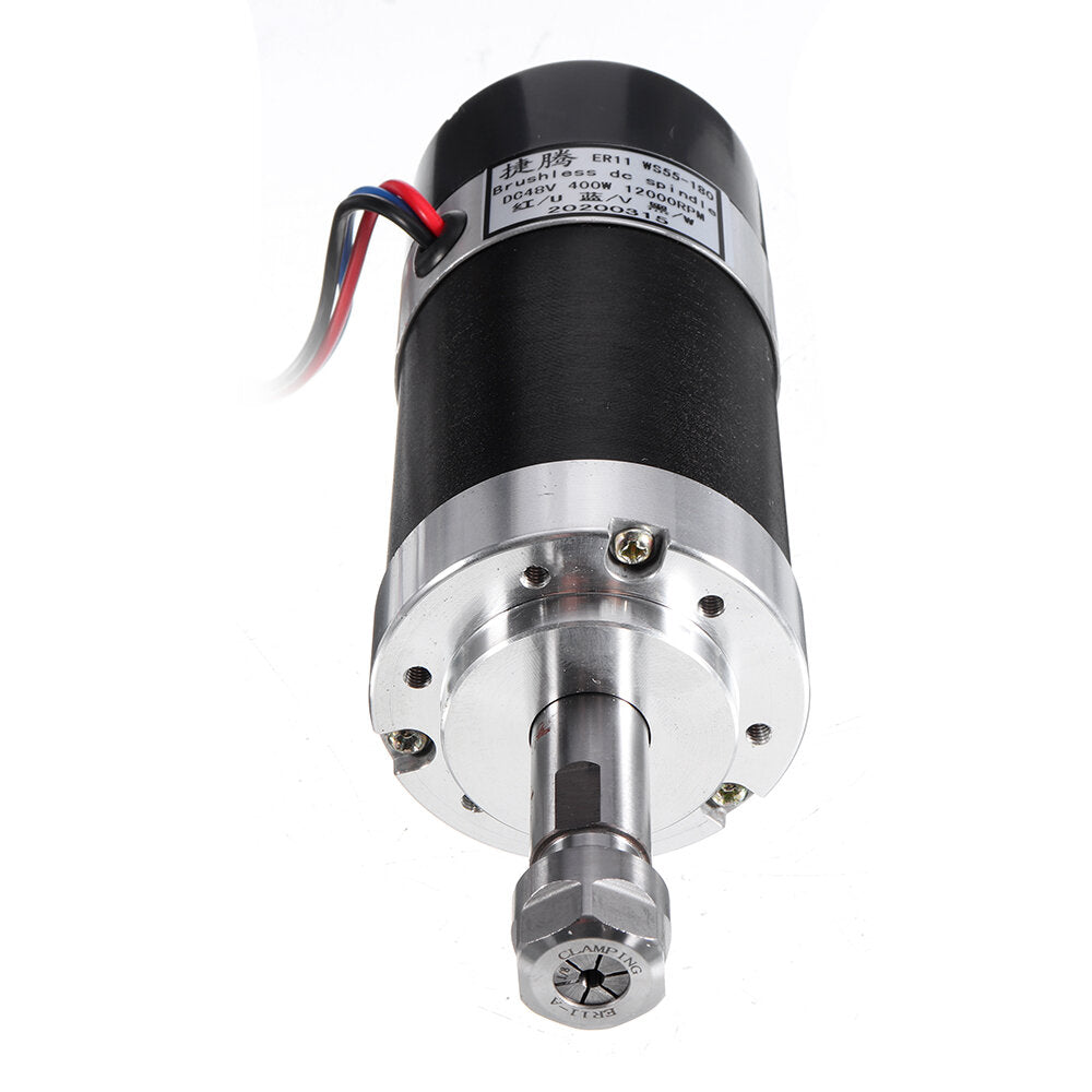 400W 12000rpm ER11 Chuck CNC Brushless Spindle Motor with Driver Speed Controller and Clamp