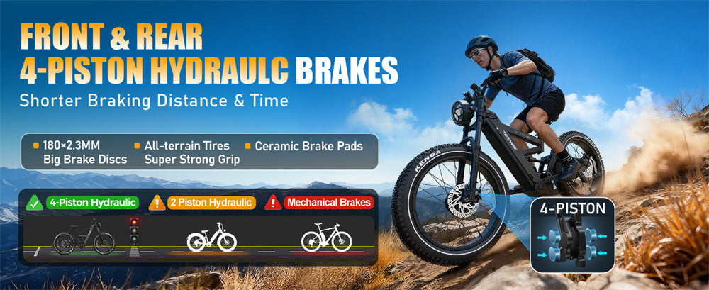 Electric Bike 48V 30AH Battery 2400W(Peak 4000W) Motor Recommended Top Speed 25KM/H 26 Inch Tire Electric Bicycle 190 KM Mileage Range Max Load 180KG