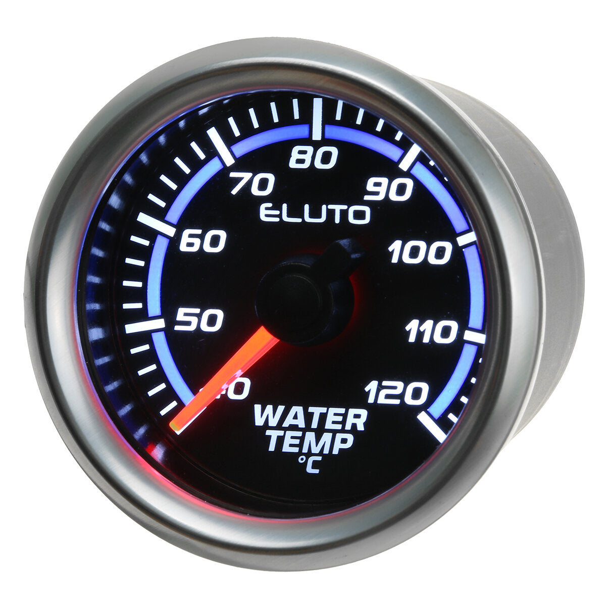 2" 52mm 40-120C Water Temperature Gauge Blue LED Black Face Car Meter + Sensor