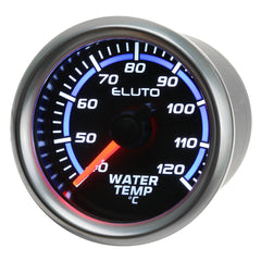 2" 52mm 40-120C Water Temperature Gauge Blue LED Black Face Car Meter + Sensor
