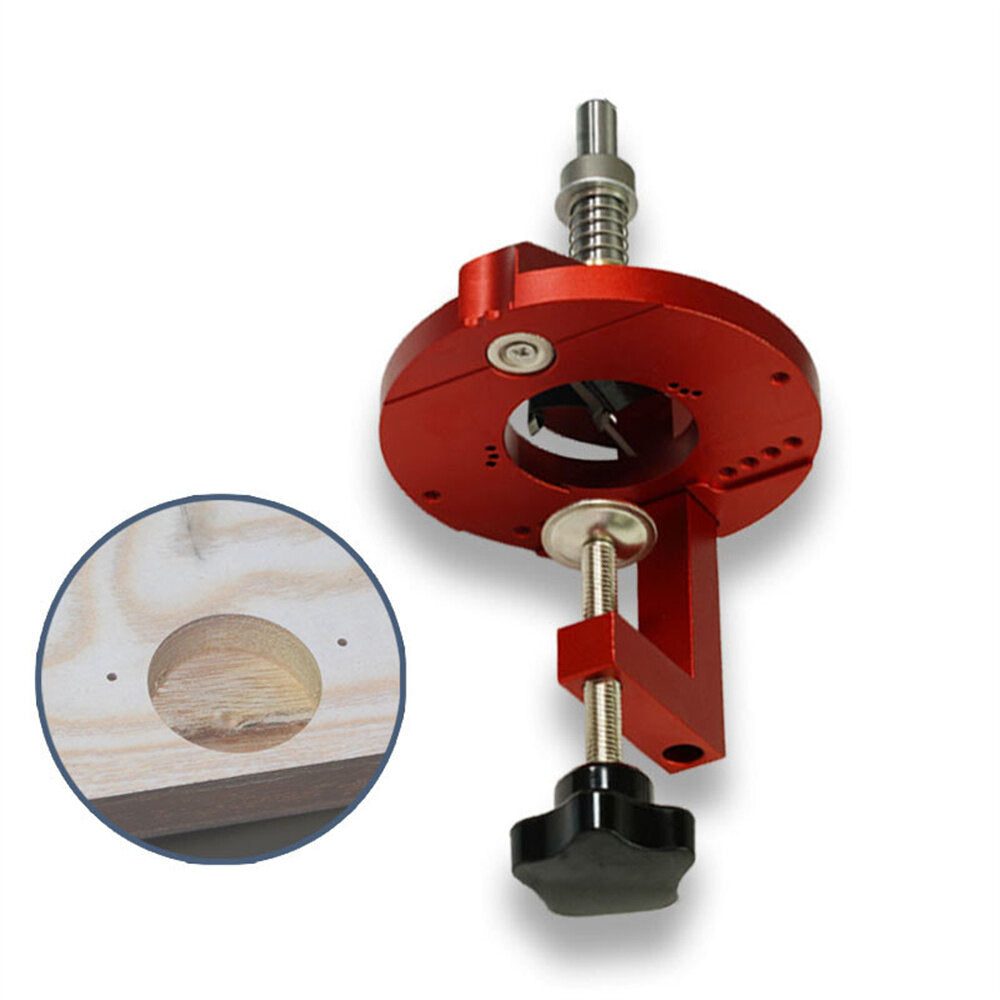 35mm Chain Hole Locator Punch Jig for Woodworking - Durable Aluminum Alloy Tool for Hinge Installation & DIY Projects