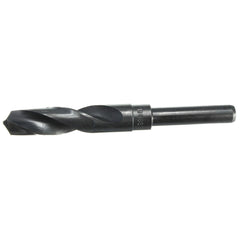 High Speed Steel Black Oxide Reduced Shank Drill Bit with 1/2 inch Shank Twist Drill Bit