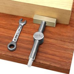 Premium Brass & Stainless Steel Woodworking Vise, 120mm Clamping, 19/20mm Diameter, Extended Design, Lock-Tight Mechanism