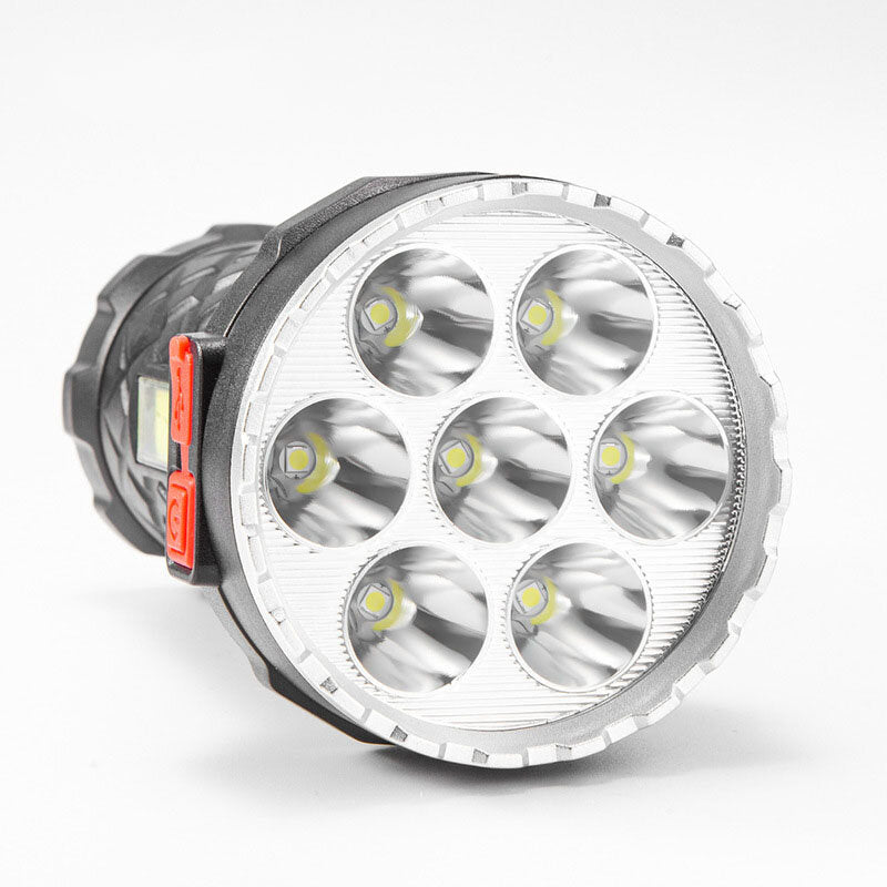 Dual Light Source Ultra Powerful ABS Flashlight COB Side Light USB Rechargeable Super Bright LED Torch Outdoor Night Fishing Camping Emergency Lamp