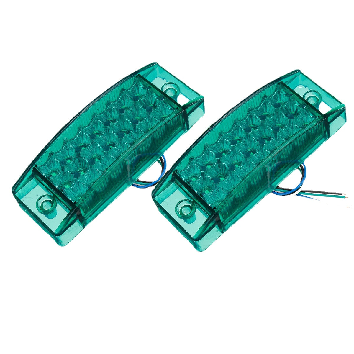 2PCS 21 LED Side Marker Lights Lamp for 12V 24V Truck Trailer Caravan Lorry Van