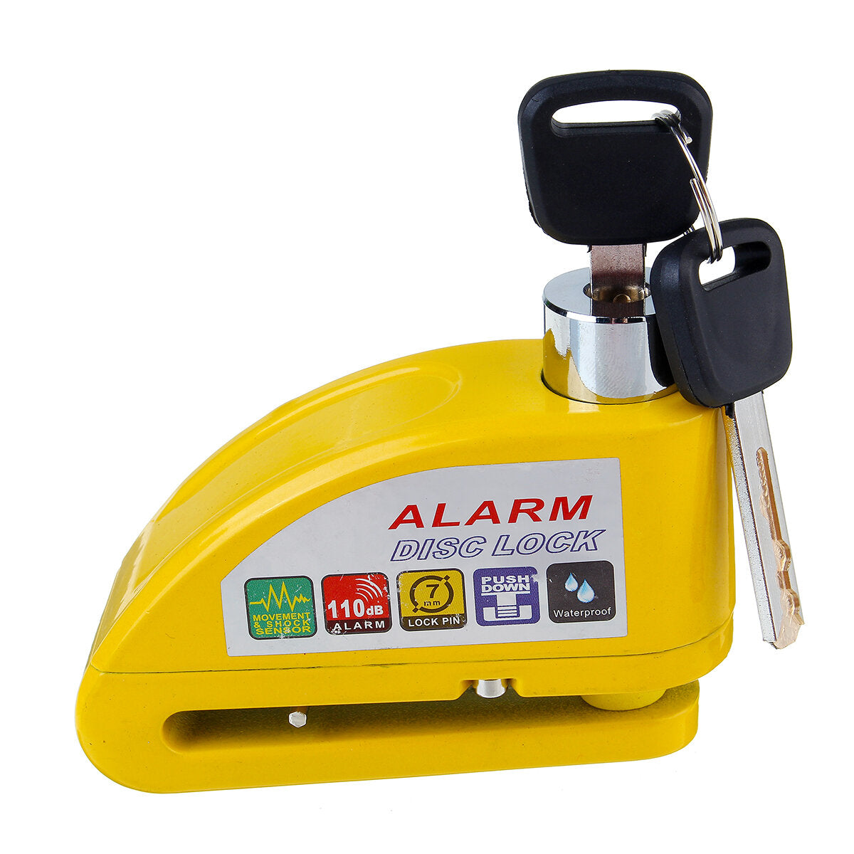 110DB Motorcycle Lock Alarm Disc Wheel Brake Pouch Lock Alarm Kit Bike Scooter Security Anti-theft 2 Keys