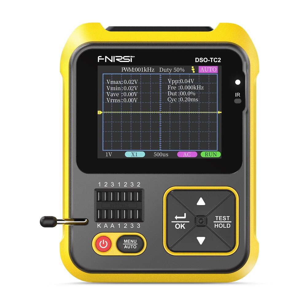 Handheld Digital Oscilloscope LCR Meter Graphic Display Transistor Tester 2.4-inch TFT Color Screen LED Backlight for Auto Repair Appliance Repair