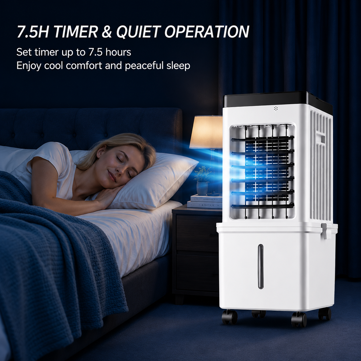 Portable 3-in-1 Evaporative Air Cooler with 10L Water Tank & Remote Control
