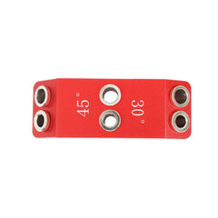 Multifunctional Multi-Angle Hole Puncher for Woodworking - 30°, 45°, 90° Angles, 4 Sizes, Durable Aluminum Alloy, Red