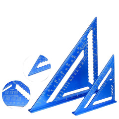 7"/12" Aluminum Alloy Speed Quick Roofing Rafter Angle Triangle Ruler Woodwork Tool