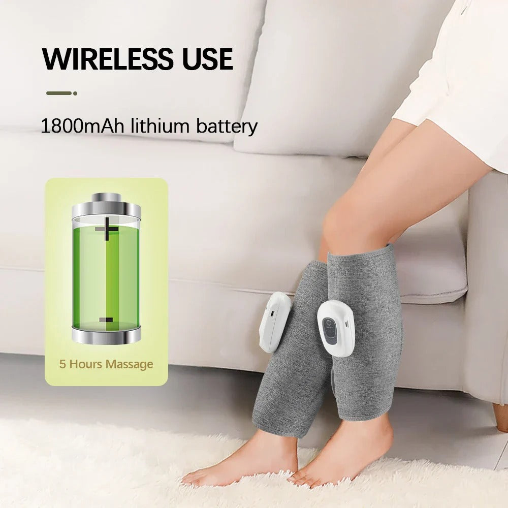 Dual-Purpose Leg & Arm Massager with Air Pressure, 3 Modes, 360° Calf Relaxation, Ideal for Office Workers