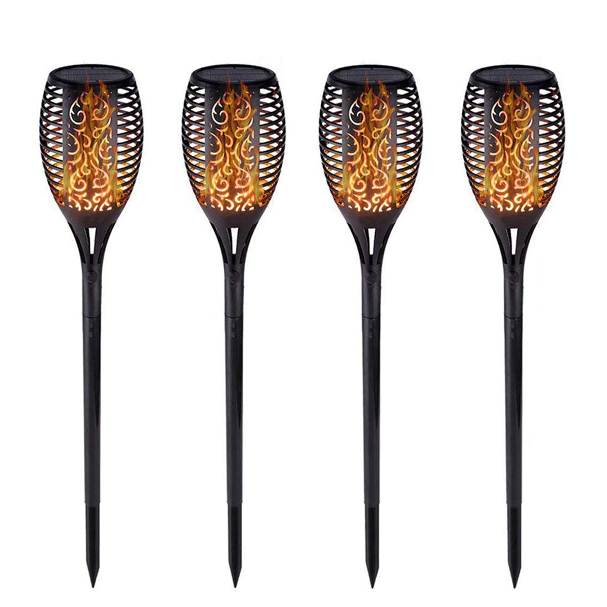 33LEDs 56CM Height Waterproof Solar Fire Torch Light Flickering Flame Lamp Outdoor Landscape Garden Lighting