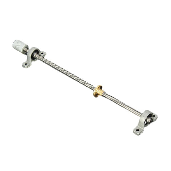 T8 300mm Stainless Steel Lead Screw Set with Shaft Coupling and Mounted Ball Bearing