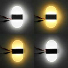 220*110*10MM 5W Mini Modern Acrylic LED Wall Light Living Room Bedroom Bedside Aisle Path Lamp
