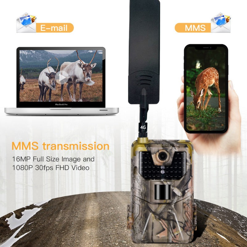 4G Hunting Trail Camera 16MP 1080P Wildlife Night Vision Cam Photo Traps Game Outdoors Shooting Cameras European Version