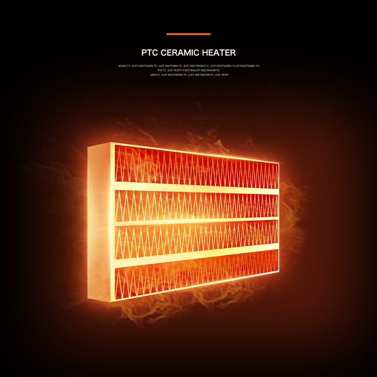 500W Portable PTC Ceramic Heater for Home & Office - Desktop Electric Warmer