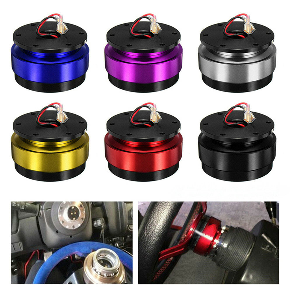 Universal Aluminum Alloy Steering Wheel Quick Release Hub Adapter Off Kit