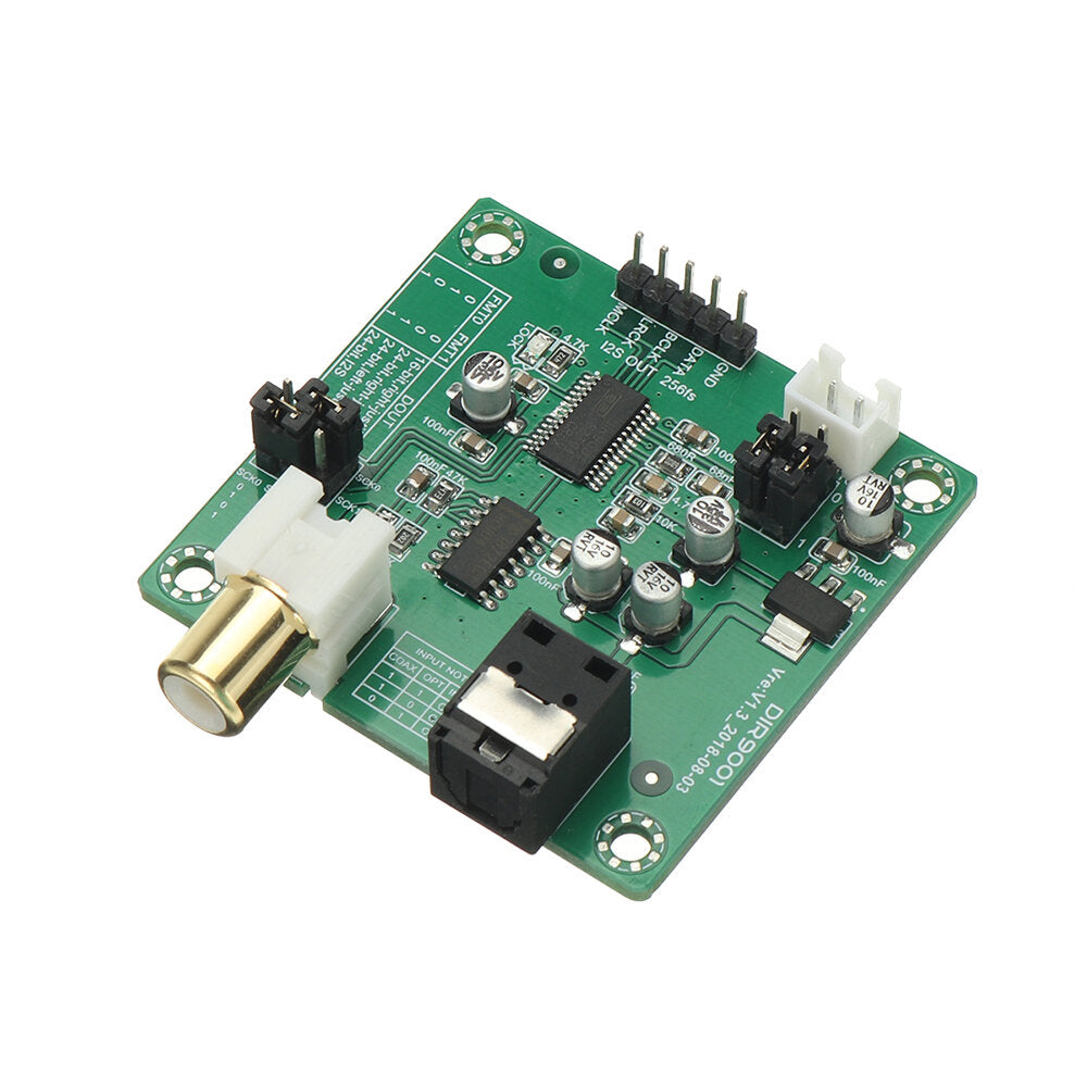 DIR9001 Module Coaxial Optical Fiber Receiving Module Spdif To I2S Output 24bit 96kHz