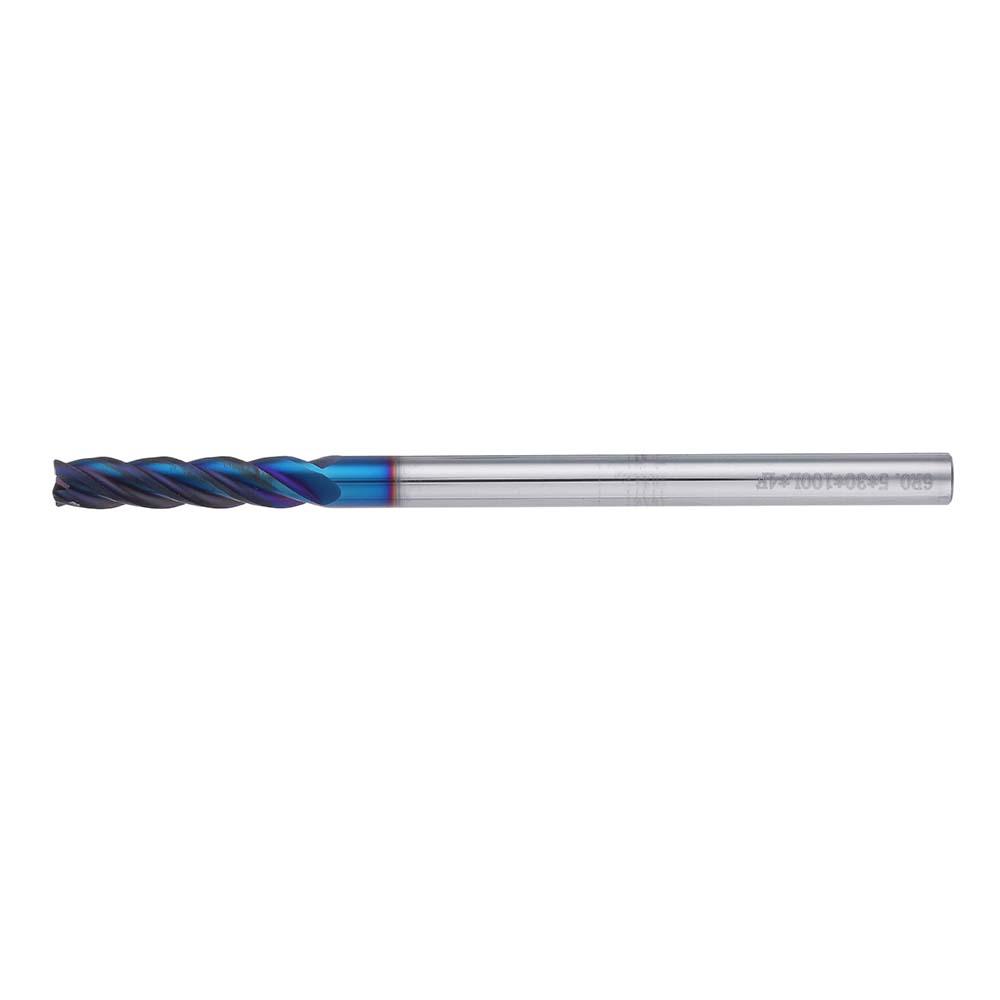 4/6/8mm HRC60 Round Nose Milling Cutter 4 Flutes NACO Blue Coated End Mill