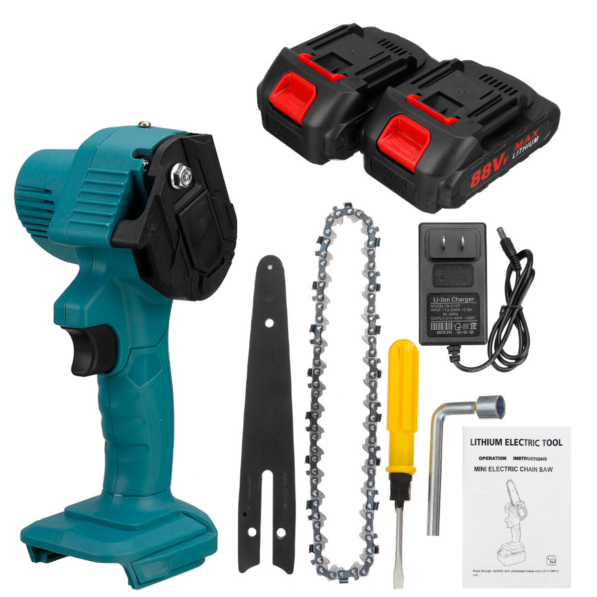 6 Inch 1200W Electric Chain Saw Pruning ChainSaw Cordless Woodworking Cutter Tool 220V AU Plug