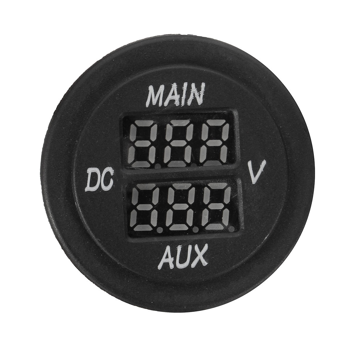 12V 24V AUX Main LED Digital Dual Voltmeter Voltage Gauge Battery Monitor Panel