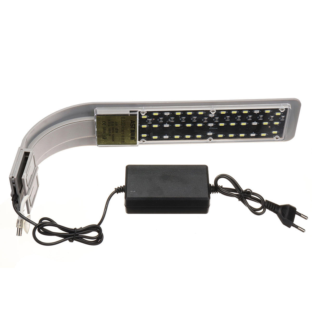 Aquarium Light Clip on Tank Fish ,Plants Grow Lamp with Temperature Display for 40-80cm Tank White and Blue LEDs