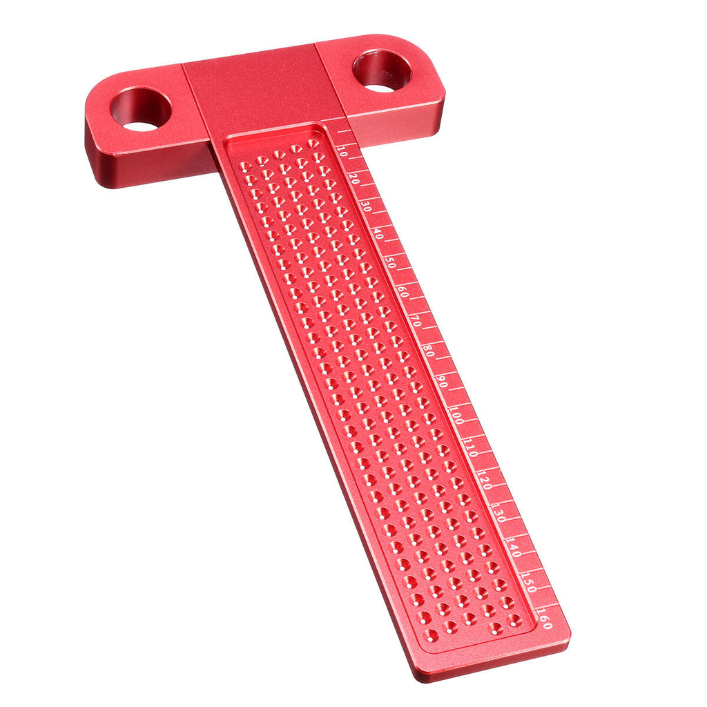 Aluminum Alloy T-160 Ruler, 98x200mm, Multi-Purpose Measuring Tool for 0.5-1mm Refills, Durable & Accurate