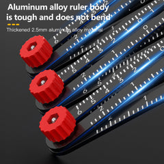 Universal Multi-Angle Measuring Ruler - Durable Aluminum Alloy, Accurate Laser-Etched Marks, Time-Saving Tool for Various Projects